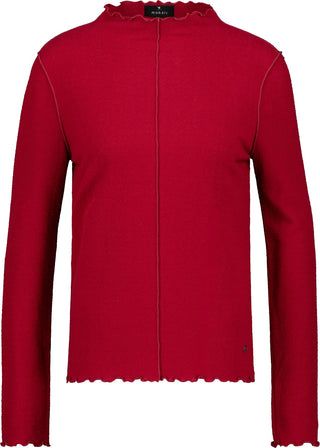 Langarmshirt mit gewelltem Saum