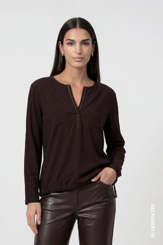 Blusenshirt mit Schmuckdetails
