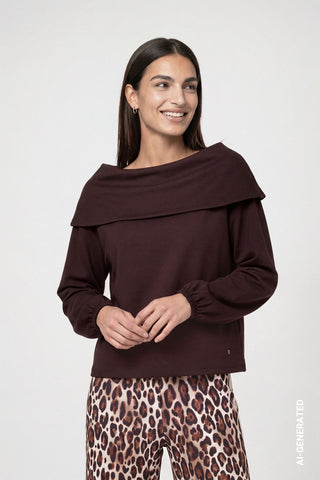 Pullover mit Carmen-Ausschnitt