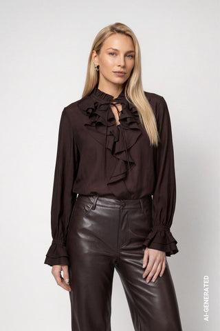 Bluse mit Volants