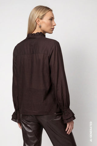 Bluse mit Volants