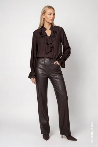 Bluse mit Volants