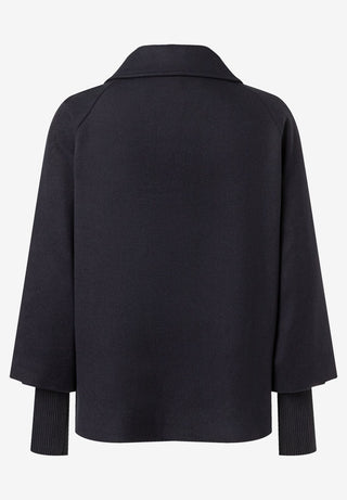 Zweireihige Wollflausch-Jacke