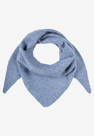 Knitted Triangle Scarf, autumn blue