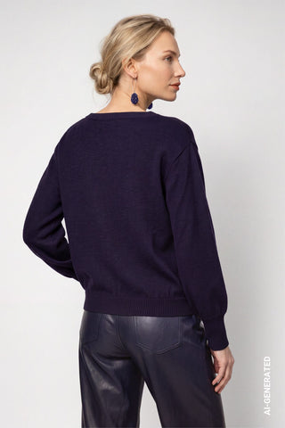 Strickpullover mit Schmuckapplikationen