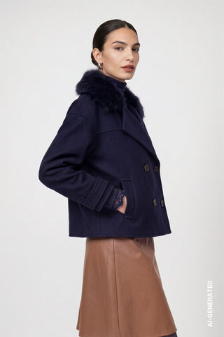 Jacke mit Wolloptik