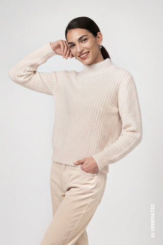 Strickpullover mit Struktur