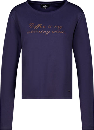 Langarmshirt mit Strassschriftzug