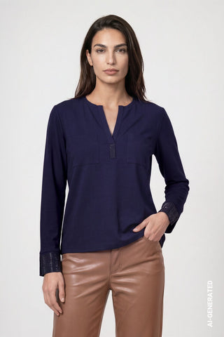 Shirtbluse mit Strasssteinen