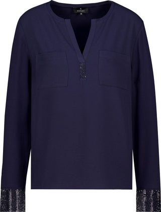 Shirtbluse mit Strasssteinen