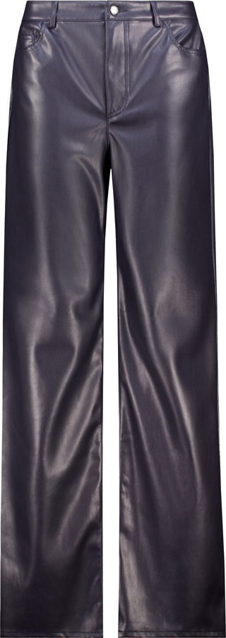 Kunstleder Wide-Leg-Hose