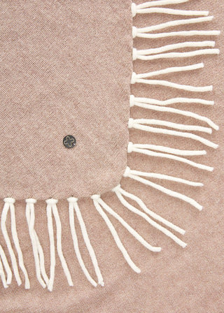 Gestricktes Dreieckstuch aus Wolle-Kaschmir-Mix