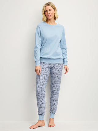 DAMEN Pyjama mit Bündchen