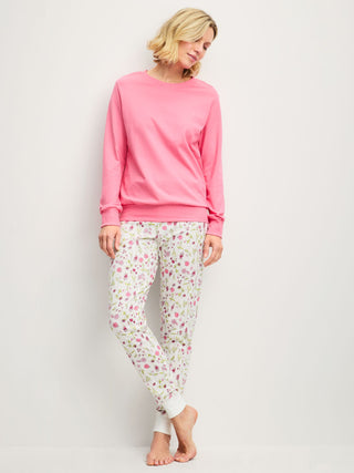 DAMEN Pyjama mit Bündchen