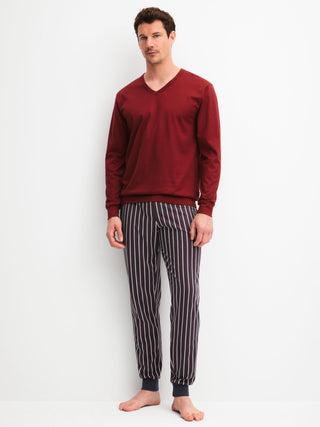 HERREN Pyjama mit Bündchen