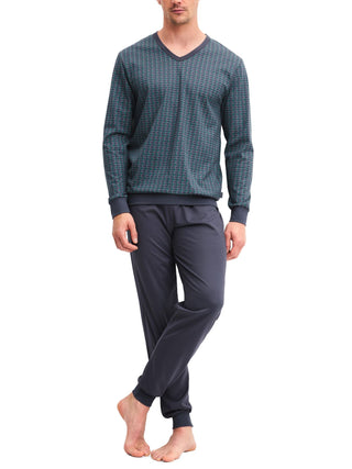HERREN Pyjama mit Bündchen