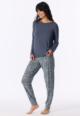 Shirt langarm U-Boot-Ausschnit