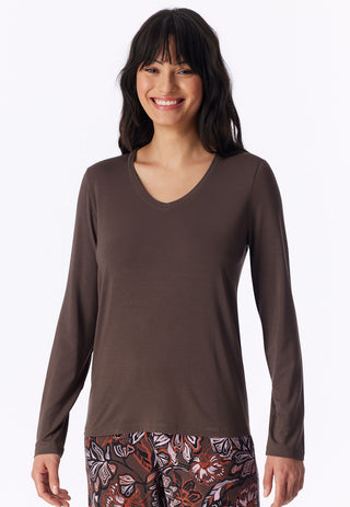 Shirt langarm V-Ausschnitt