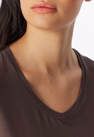 Shirt langarm V-Ausschnitt