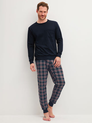 HERREN Pyjama mit Bündchen