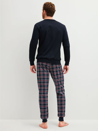 HERREN Pyjama mit Bündchen