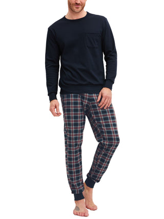 HERREN Pyjama mit Bündchen