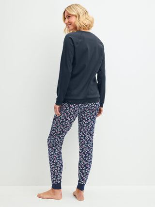 DAMEN Pyjama mit Bündchen