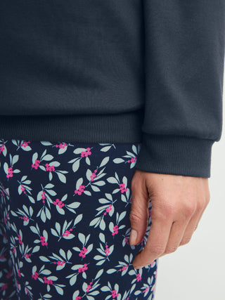 DAMEN Pyjama mit Bündchen
