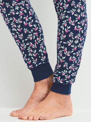DAMEN Pyjama mit Bündchen