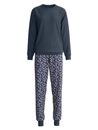 DAMEN Pyjama mit Bündchen