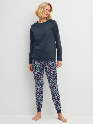 DAMEN Pyjama mit Bündchen
