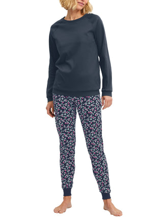 DAMEN Pyjama mit Bündchen