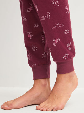 DAMEN Pyjama mit Bündchen