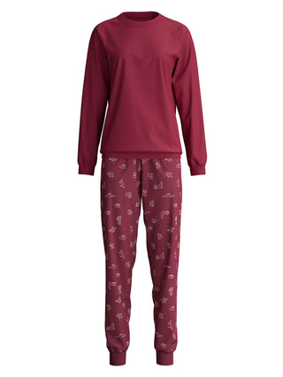 DAMEN Pyjama mit Bündchen