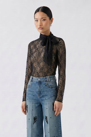 Langarmshirt Spitze