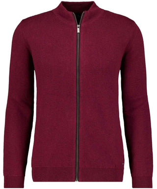 Cardigan mit Stehkragen, Baumwolle/Kaschmir