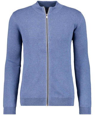 Cardigan mit Stehkragen, Baumwolle/Kaschmir