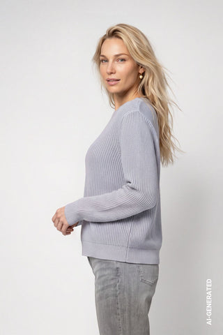 Basic-Strickpullover mit Lurex