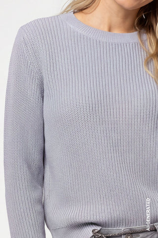Basic-Strickpullover mit Lurex