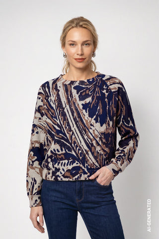Strickpullover mit Paisleyjacquard