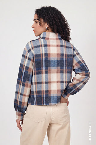 Sweatshirt mit Karo-Muster