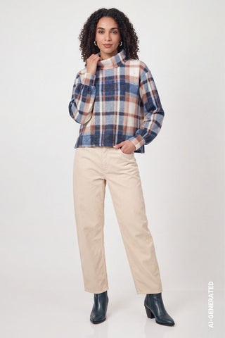Sweatshirt mit Karo-Muster