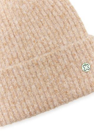 Gestrickte Mütze in Uni von Codello in Beige – Mütze für Damen – Ansicht 2