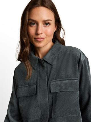 Regular Fit Cordjacke mit Brusttaschen