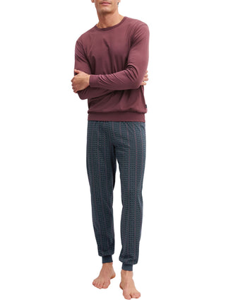 HERREN Pyjama mit Bündchen
