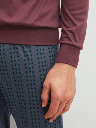 HERREN Pyjama mit Bündchen
