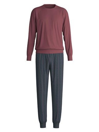 HERREN Pyjama mit Bündchen