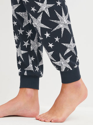 DAMEN Pyjama mit Bündchen