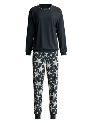 DAMEN Pyjama mit Bündchen