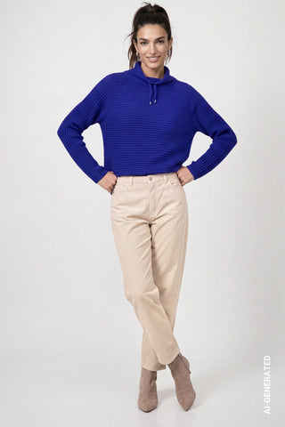 Pullover mit Rippenstruktur